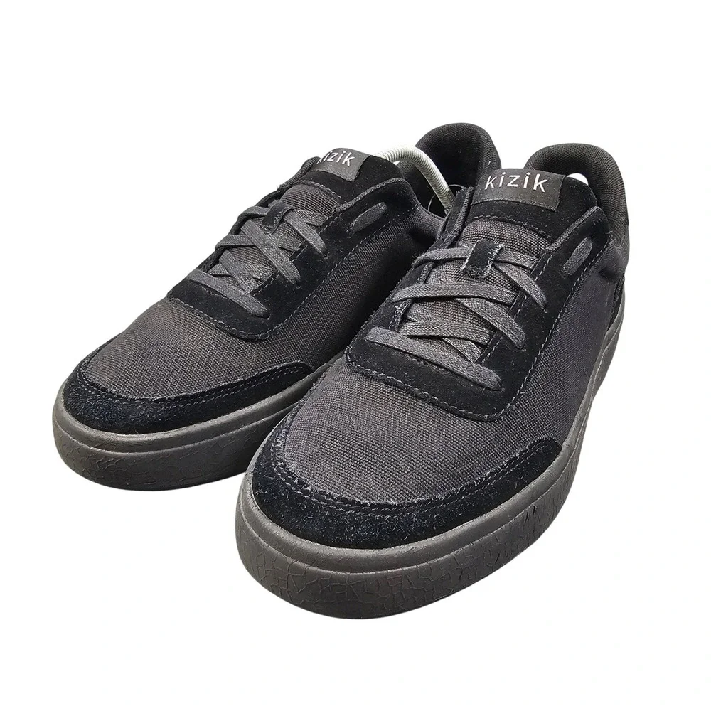 Kizik Prague Mens 10.5 / Womens 12 All Black HandsFree Athletic Sneakers Shoes
